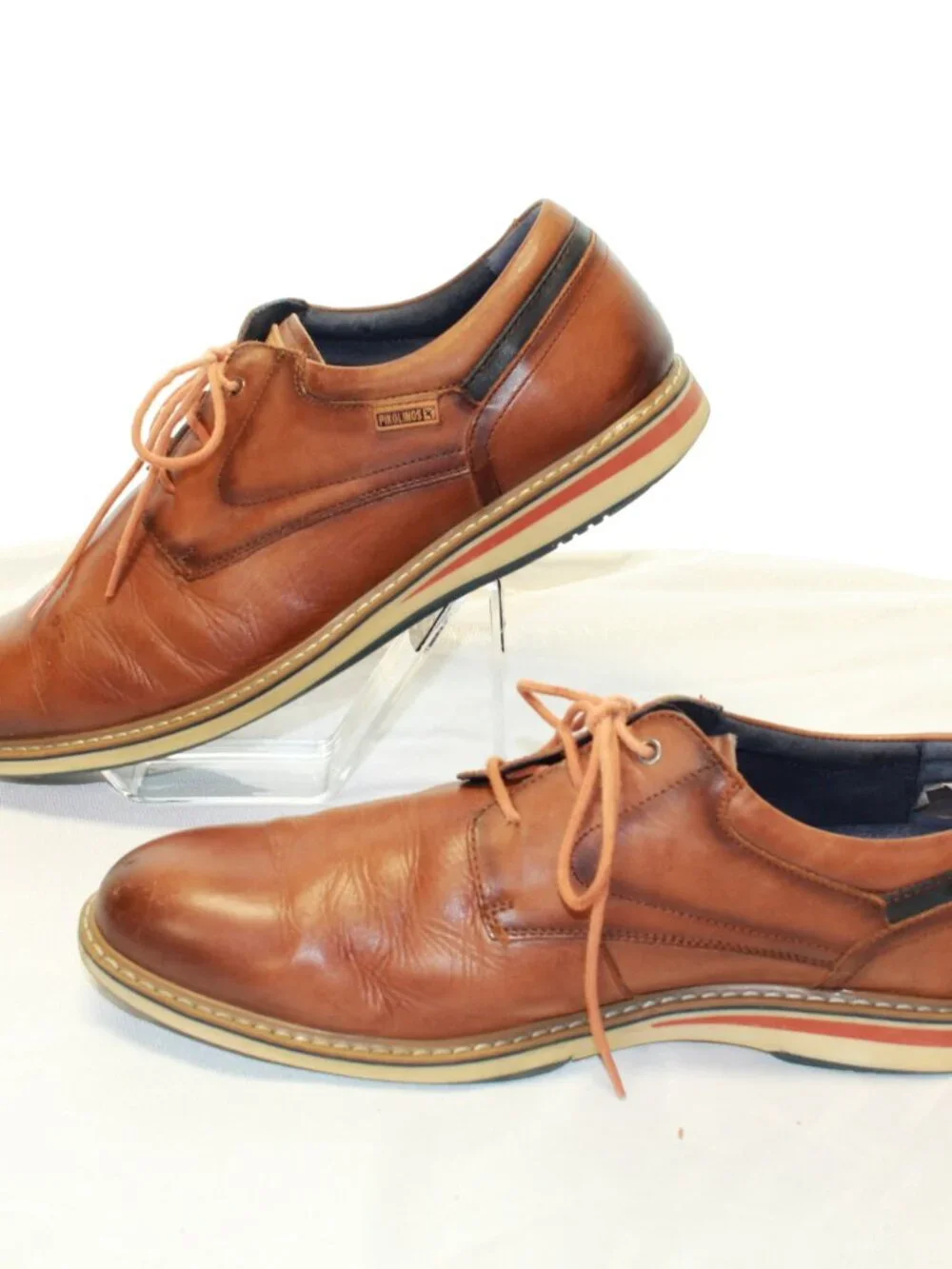 Pikolinos Size 43 (US 9.5-10) Brown Smooth Calf Skin Leather Avila Lace Up Shoes